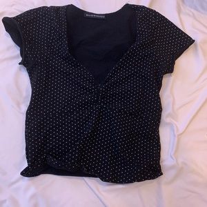 brandy v neck crop top
